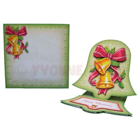 Christmas Bells Bell Shaped Easel Card Kit by Yvonne Munn