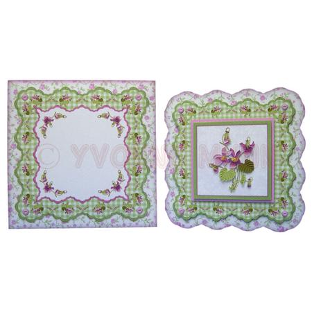 Sweet Violets Shaped Fold Card Kit by Yvonne Munn