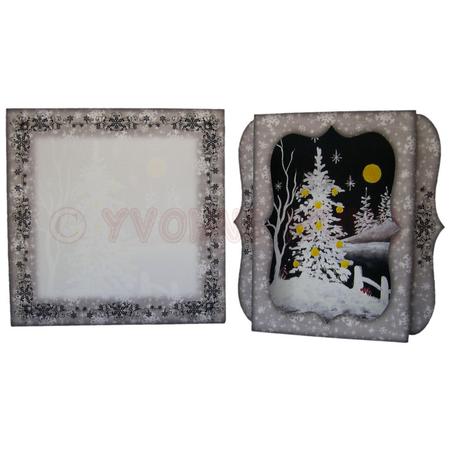 Christmas Night 7x7 Shadow Box Fold Card Kit by Yvonne Munn