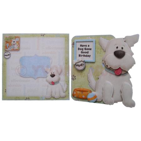 Puppy Love Decoupage Shaped Fold Card Kit by Yvonne Munn