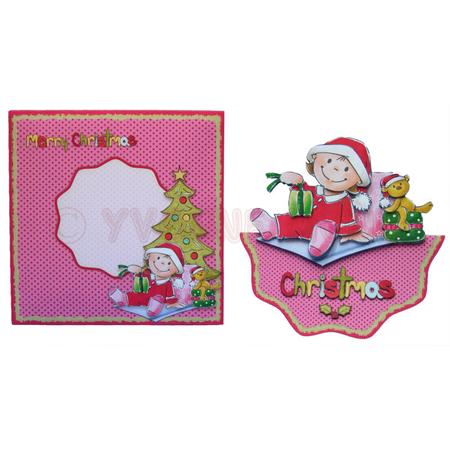 Christmas Joy Wavy Edged Over the Top Card Kit by Yvonne Munn
