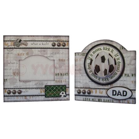 Football Round Topped Card Kit by Yvonne Munn