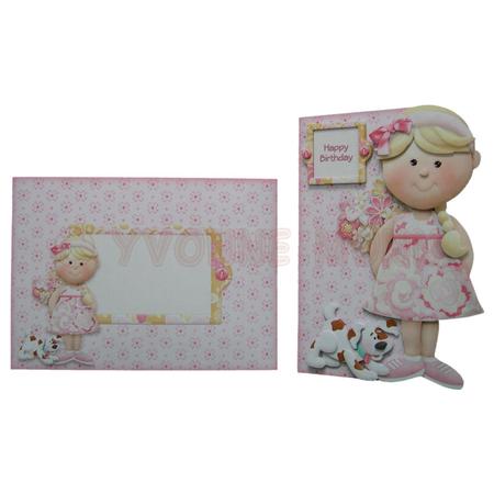 Girly Greetings Shaped Fold Card Kit by Yvonne Munn