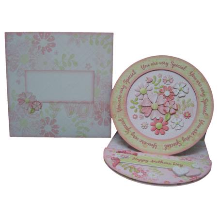 Floral Spray Plate Easel Card Kit by Yvonne Munn