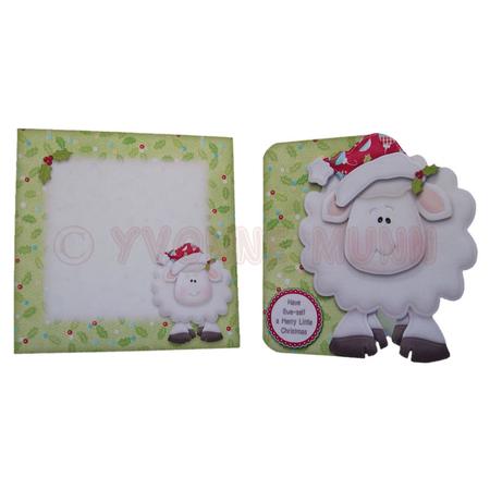 Christmas Greetings to Ewe Shaped Fold Card Kit by Yvonne Munn