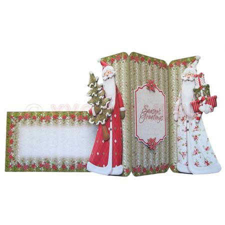 Traditional Santas Shaped Tri Fold Card Kit by Yvonne Munn