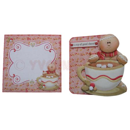 A Cup of Good Cheer Shaped Fold Card Kit by Yvonne Munn