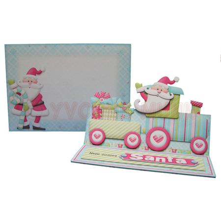 Santa's Train Over the Top Easel Card Kit by Yvonne Munn