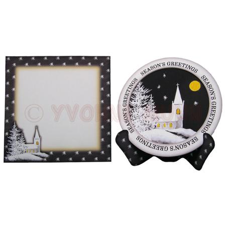 Chilly Church Season?s Greetings Plate Card Kit by Yvonne Munn