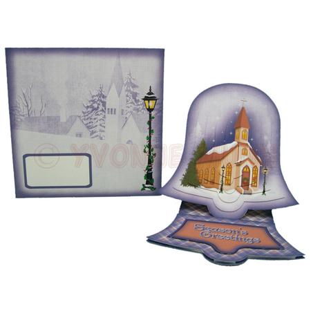 Christmas Church Bell Shaped Easel Card Kit by Yvonne Munn