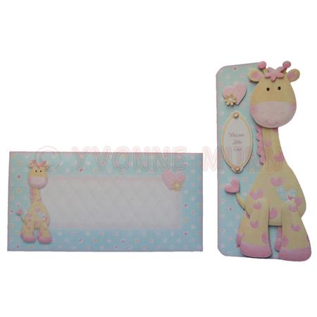 Cuddly Giraffe Shaped Fold Card Kit by Yvonne Munn