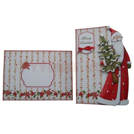 Traditional Santa Shaped Fold Card Kit by Yvonne Munn