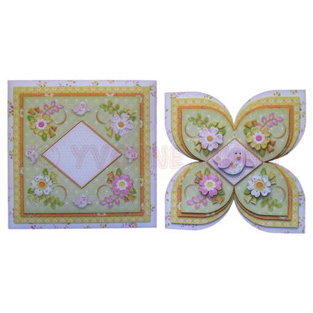 Birds & Blossoms Quad Petal Shaped Fold Card Kit by Yvonne Munn