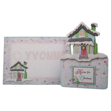 Home for Christmas Portrait Fold Over the Top Card Kit by Yvonne Munn