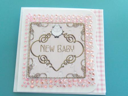 New Baby Pink One Edge Side Stacker by Nancy Barnhart