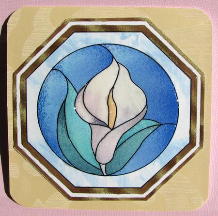 Stained Glass Plate Card 2 by Nancy Boatwright