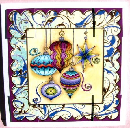 Christmas Decorations Gold 8inch Picture Sheet by Nancy Boatwright
