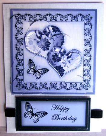 Elegant Romance Quick Card with Fan Pyramage Topper by Nancy Boatwright