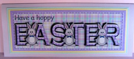 Have a Hoppy Easter Large Dl Card Front with Decoupage by Nancy Boatwright