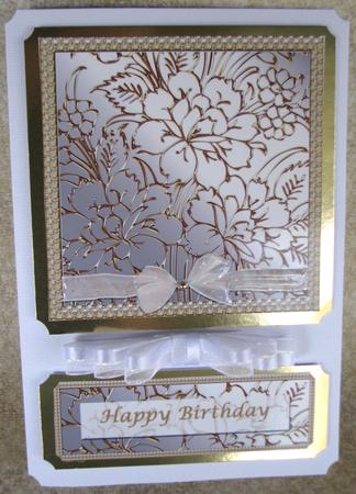 Gilded Window Card Front & Text Plate Silver by Nancy Boatwright