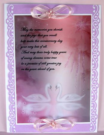 Fantasy Swans Background (rose) by Nancy Boatwright