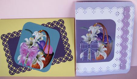 Set of Four Easter Basket Tag Toppers by Nancy Boatwright
