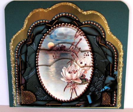 Watre Lily Ornate Scalloped Bottom Stacker by Nancy Boatwright