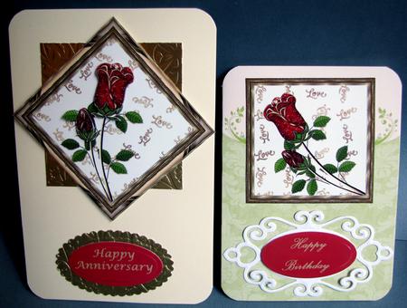 Framed Red Love Roses by Nancy Boatwright