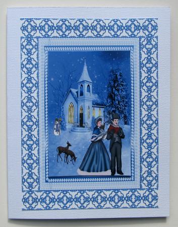 Christmas Church and Carol Singers by Nancy Boatwright
