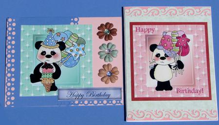 Happy Birthday Panda Star Toppers by Nancy Boatwright