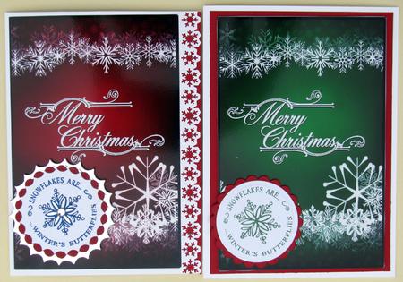 Merry Christmas Snowflake 5x7 Topper by Nancy Boatwright