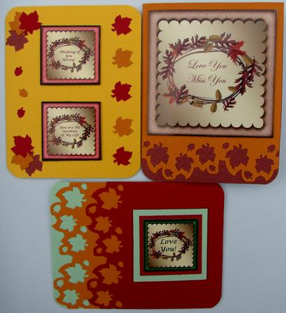Autumn Leaves Blank Mini Toppers by Nancy Boatwright