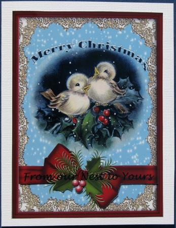 Singing Christmas A4 Card Front by Nancy Boatwright