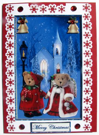 Cuddly Christmas Bears Topper by Nancy Boatwright