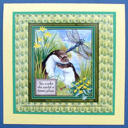 Otter Moments Wtf 6 by 6 Card Front by Nancy Boatwright