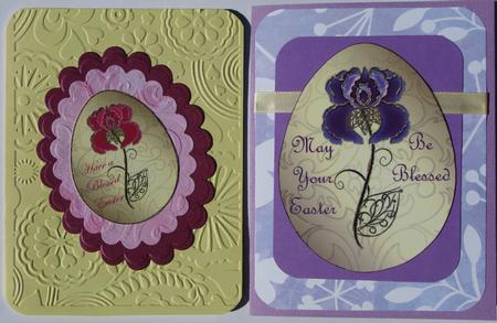 Beautiful Mysterious Flower Egg Shaped Toppers Set 2 by Nancy Boatwright