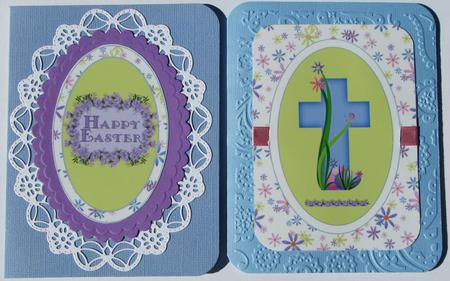 Easter Cross Oval Spinner Card by Nancy Boatwright