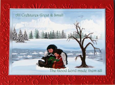 Christmas Deer and Little Angels by Nancy Boatwright