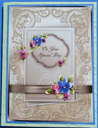 Origami Flowers A4 Card Front 2 by Nancy Boatwright