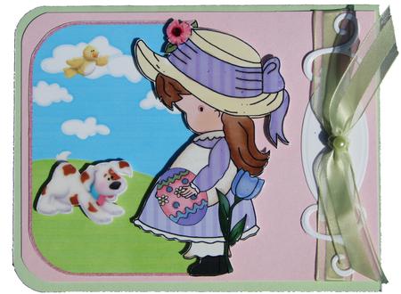 Sally with Her Dog at Easter by Nancy Boatwright