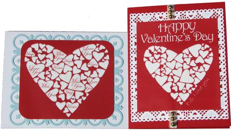 Large Square Big Heart/little Hearts Valentine's Card 2 by Nancy Boatwright