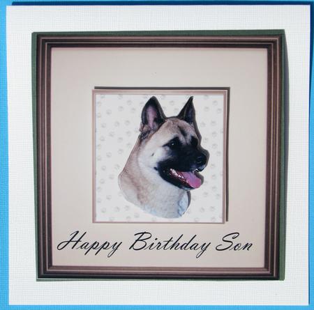 Akita Portrait 3D Decoupage by Nancy Boatwright