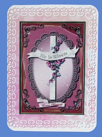 He is Risen Cross Card Topper 1 by Nancy Boatwright
