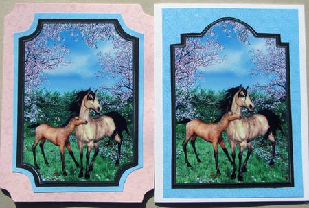 Mare & Foal in a Spring Meadow by Nancy Boatwright