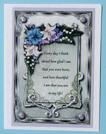 How Glad I Am Card Topper 1 by Nancy Boatwright