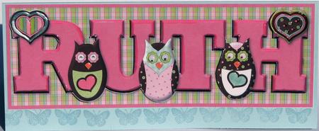 A Total Hoot Ruth Large Dl Name Card by Nancy Boatwright