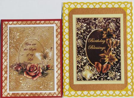 2x Gilded Gold Card Front by Nancy Boatwright