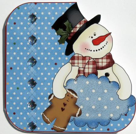Snowman with His Gingerbread Man by Nancy Boatwright