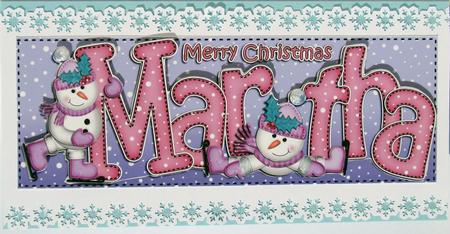 Xmas Large Dl Martha Quick Card N 3D Decoupage by Nancy Boatwright