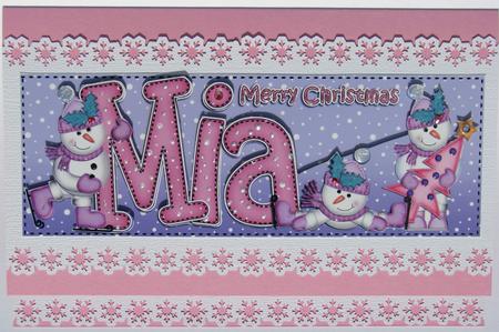Xmas Large Dl Mia Quick Card N 3D Decoupage by Nancy Boatwright